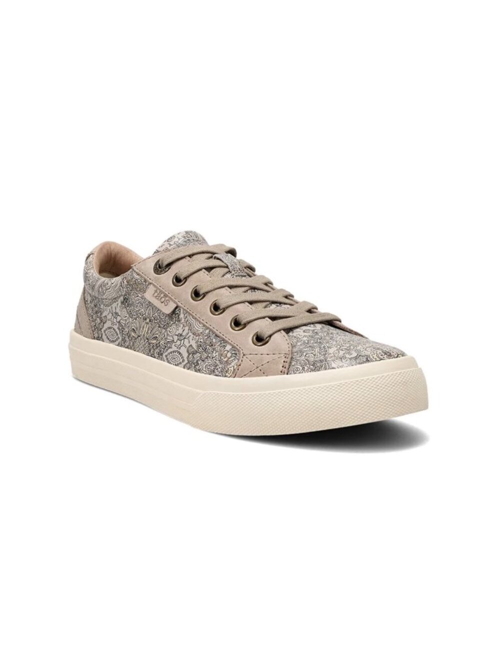 Taos Plim Soul Lux Women's Taupe Paisley Leather Sneakers Sz 10